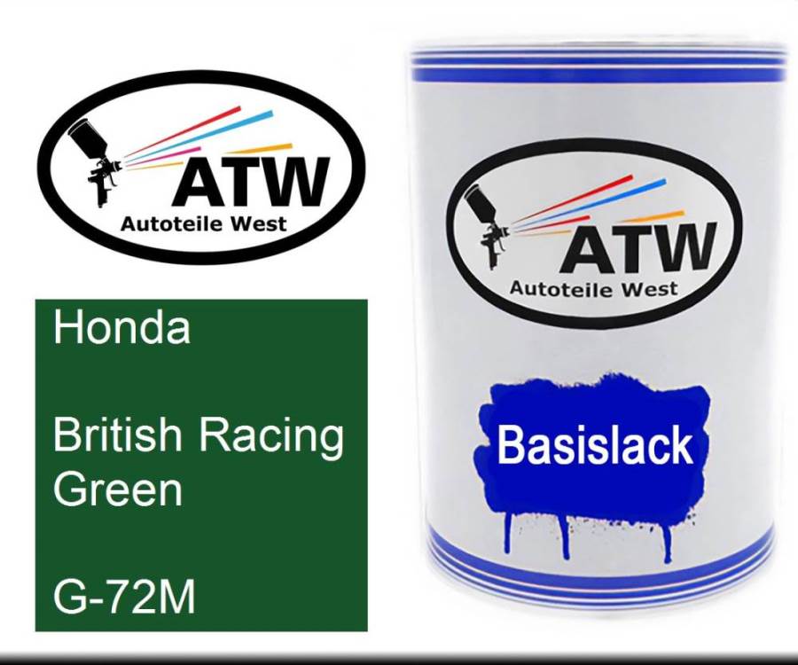 Honda, British Racing Green, G-72M: 500ml Lackdose, von ATW Autoteile West.